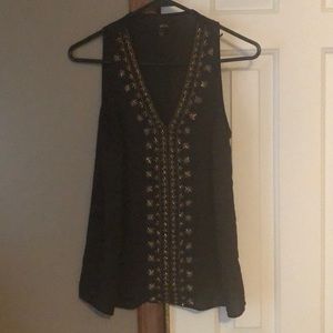 Black Beaded tank top